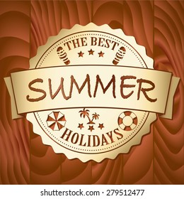 The best summer holidays retro emblem