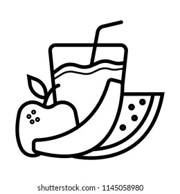 Best summer long glasses fresh fruit cocktail drinks and milkshakes flat icon