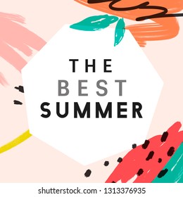 Der beste Sommer-Memphis-Design-Vektorgrafik