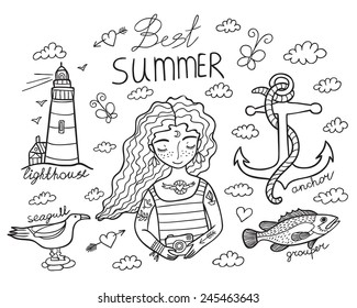 Best summer outline collection. 