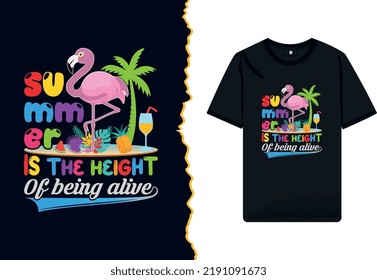 Best Summer t shirt design for kids. Summer break shirt vector template with colorful illustration for Students. svg