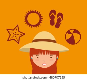 best summer vacation holiday vector illustration design