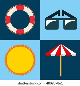 best summer vacation holiday vector illustration design