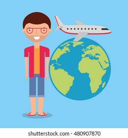 best summer vacation holiday vector illustration design