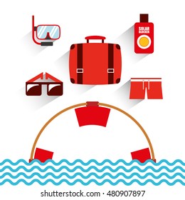 best summer vacation holiday vector illustration design