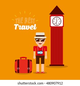 best summer vacation holiday vector illustration design