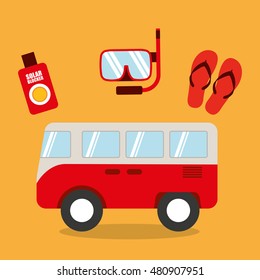 best summer vacation holiday vector illustration design