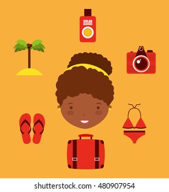 best summer vacation holiday vector illustration design