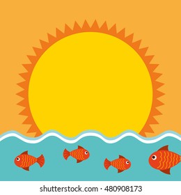 best summer vacation holiday vector illustration design