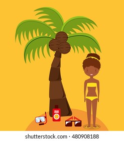 best summer vacation holiday vector illustration design