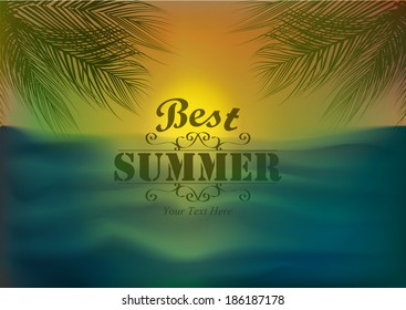 Best summer vacation / vector illustration - exotic species
