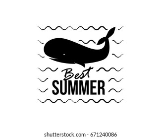 Best Summer Vector design with whale