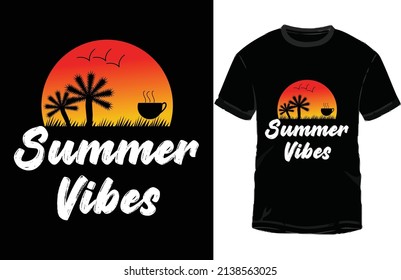 Best summer vibes t-shirt design