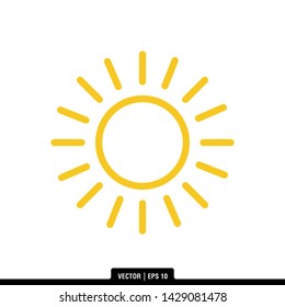 The best of Sun icon vector, illustration logo template in trendy style. Suitable for many purposes.
