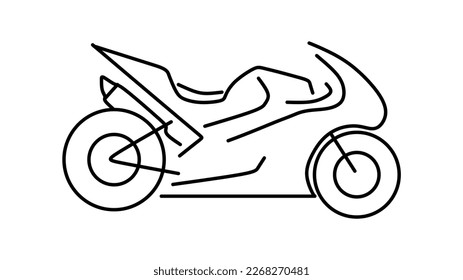 The best Super bike outline icon. Vector illustration from world championship motorcycle racing competition equipment in trendy style. Editable graphic resources for many purposes. 