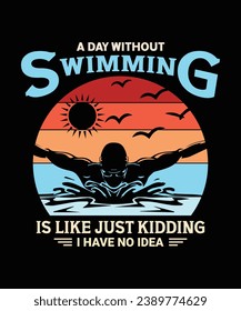 Best Swimming sport typography t shirt, Swimmer graphics t-shirt vectors