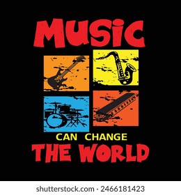 best t shirt desing about music