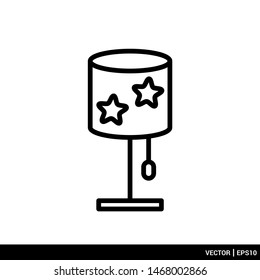 The best of table desk lamp icon vector illustration intrensy flat design. Suitable any purpose. EPS 10