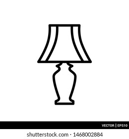 The best of table desk lamp icon vector illustration intrensy flat design. Suitable any purpose. EPS 10