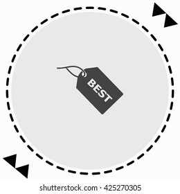 BEST tag icon Flat Design. Isolated Illustration.