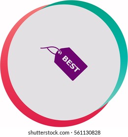 BEST tag  icon. Vector design.