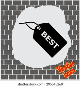 BEST tag icon, vector illustration