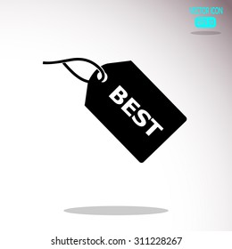 BEST tag icon, vector illustration