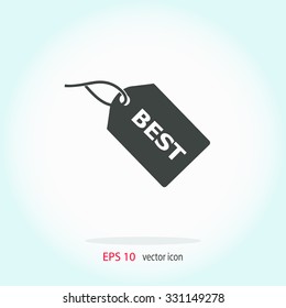 BEST tag vector icon.
