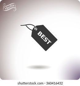 BEST tag vector icon.