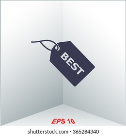 BEST tag vector icon.
