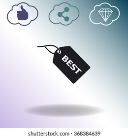 BEST tag vector icon.
