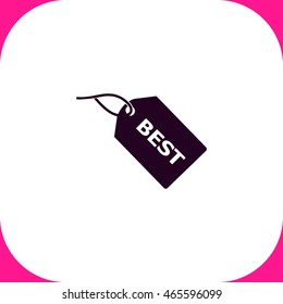 BEST tag vector icon on white background.