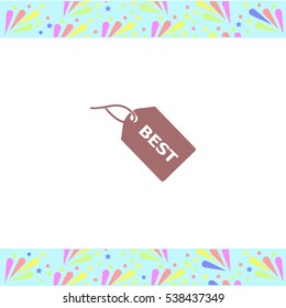 BEST tag vector icon on white background. Isolated illustration. Business picture.