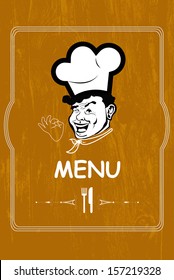 Best tasty fresh dinner from Chef.Menu.Vector background