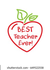 Best teacher ever! apple heart