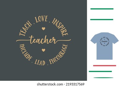 Best teacher ever t shirt design 