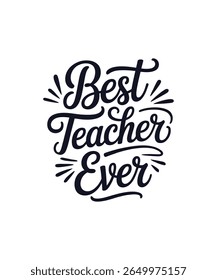 Melhor professor de tipografia Tshirt Design Imprimir Arquivo Pronto Baixar 
