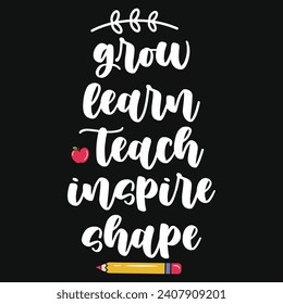 Best teacher or teaching or elementary school teachings tshirt design 
