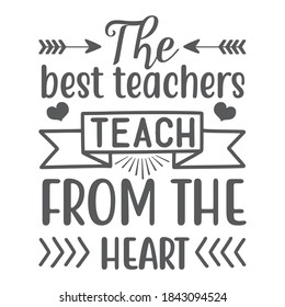 The best teacher tech from the heart SVG vector arts.