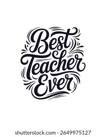 melhor professor tipografia Tshirt Design Imprimir Arquivo Pronto Baixar 