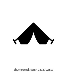The best tent icon design. High quality vector illustration in trendy flat style with black color. Suitable for many purposes.