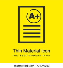 A best test result bright yellow material minimal icon or logo design