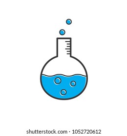 best test tube icon in trendy flat design 