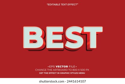 Mejor efecto de texto 3d vector editable