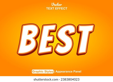 Best text effect with fun style and editable orange color