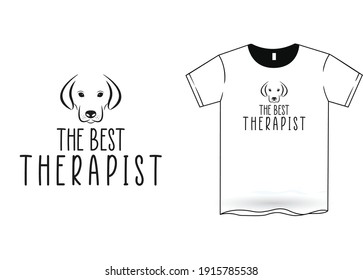 The Best Therapist- Dog Lover T-Shirt Design