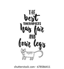 Best Therapists Has Fur Four Legs Stock Vector (Royalty Free) 678586411 ...