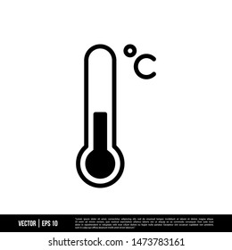 The best thermometer icon vector, illustration logo template in trendy style. Can be used for many purposes.