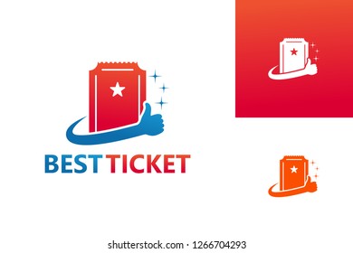 Best Ticket Logo Template Design Vector, Emblem, Design Concept, Creative Symbol, Icon