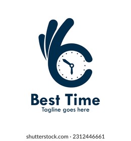 Ilustración de la plantilla de logotipo en tiempo mejor